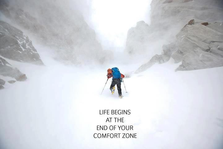 life begins at the end of your confort zone